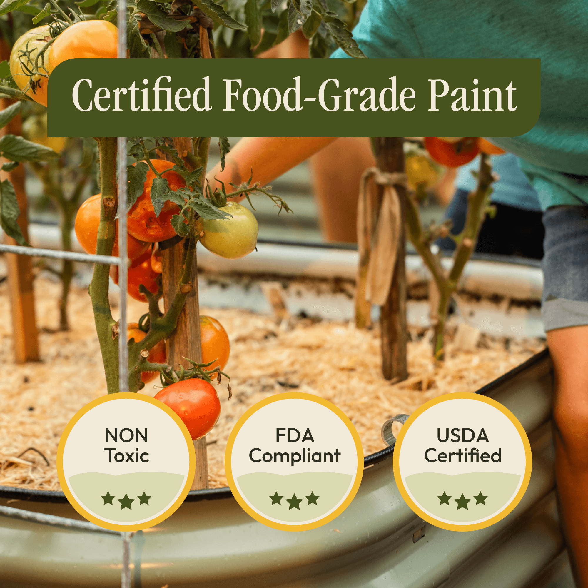 17" Tall 6 In 1 "No Tools Needed" Premium Metal Raised Garden Bed Kit