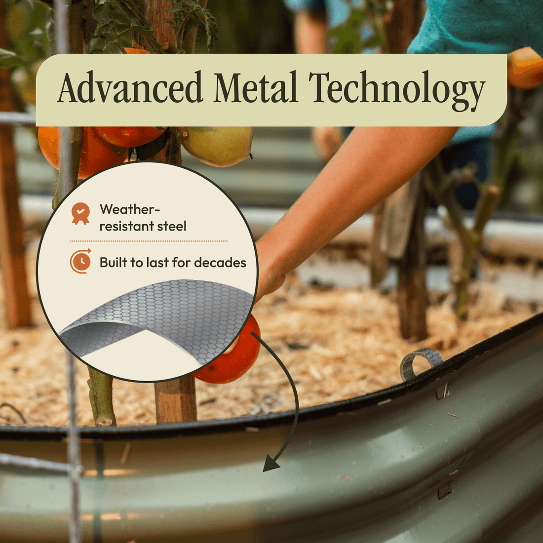 17" Tall 6 In 1 "No Tools Needed" Premium Metal Raised Garden Bed Kit