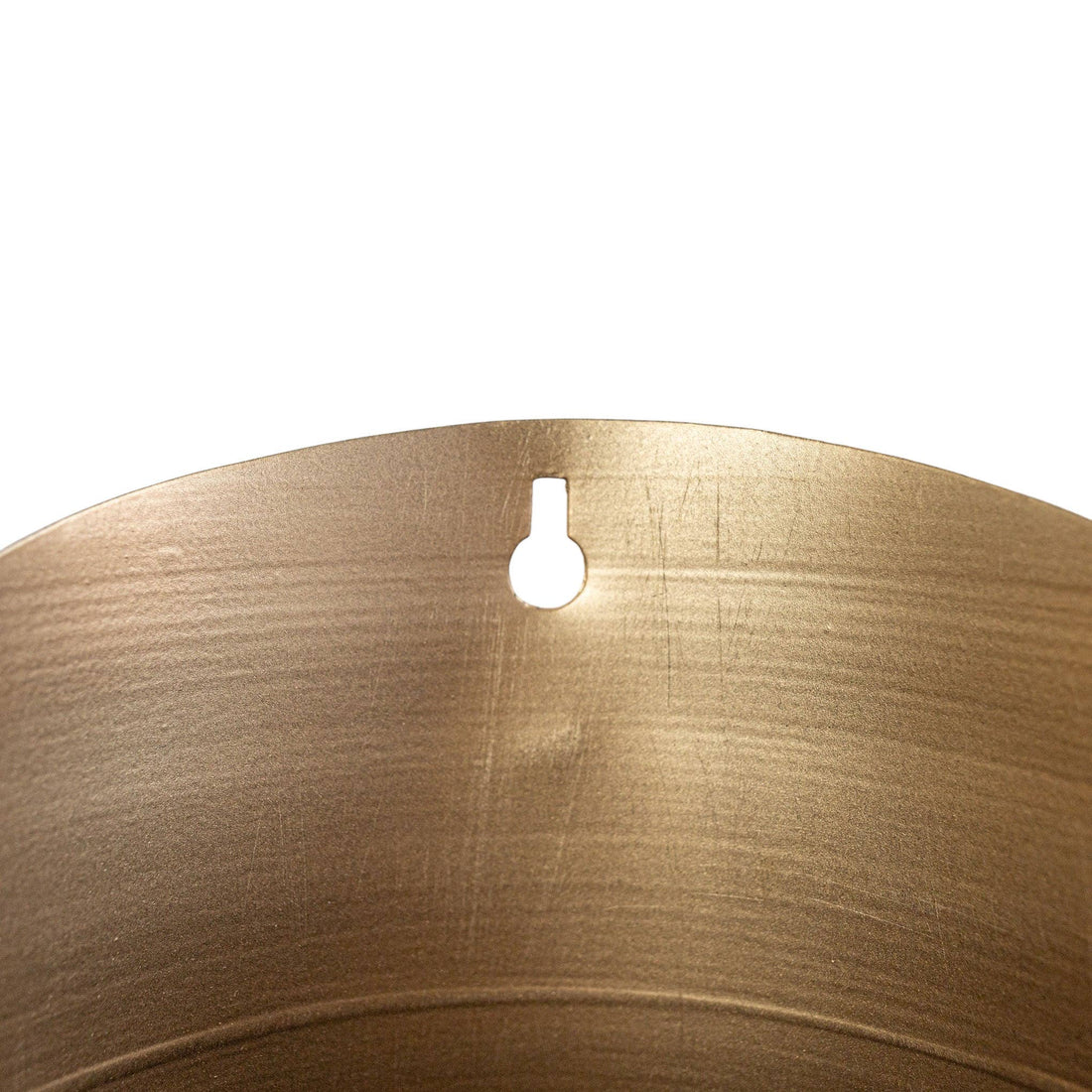 Set of 2 Brass Cylinder Wall Planter Pots