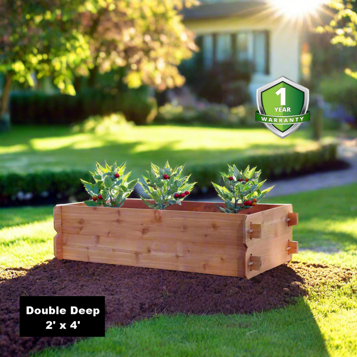 Timberlane Gardens Raised Garden Bed Kit – Double Deep Cedar