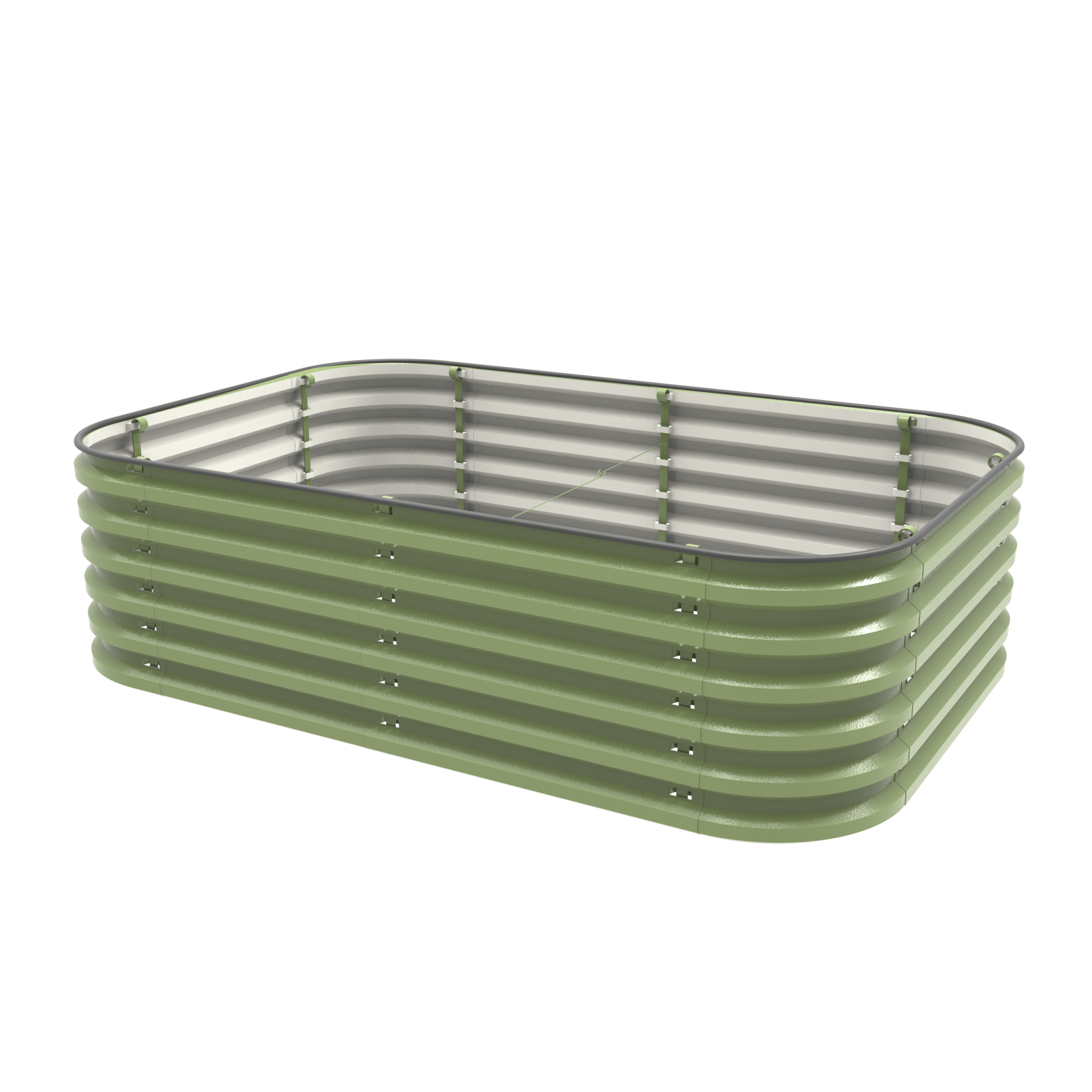 17" Tall 6 In 1 "No Tools Needed" Premium Metal Raised Garden Bed Kit