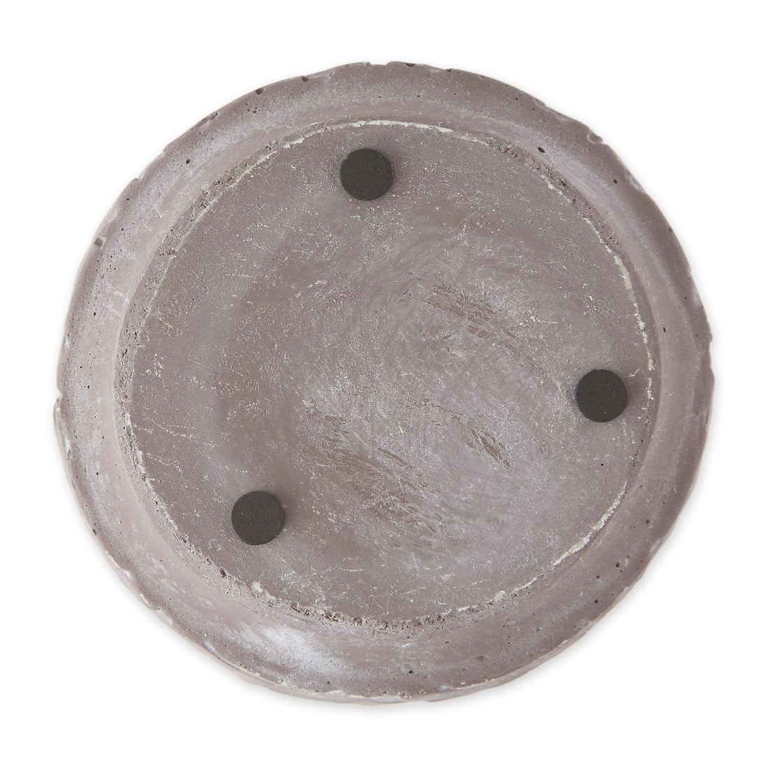 Black Scalloped Cement Flower Pot Set of 2