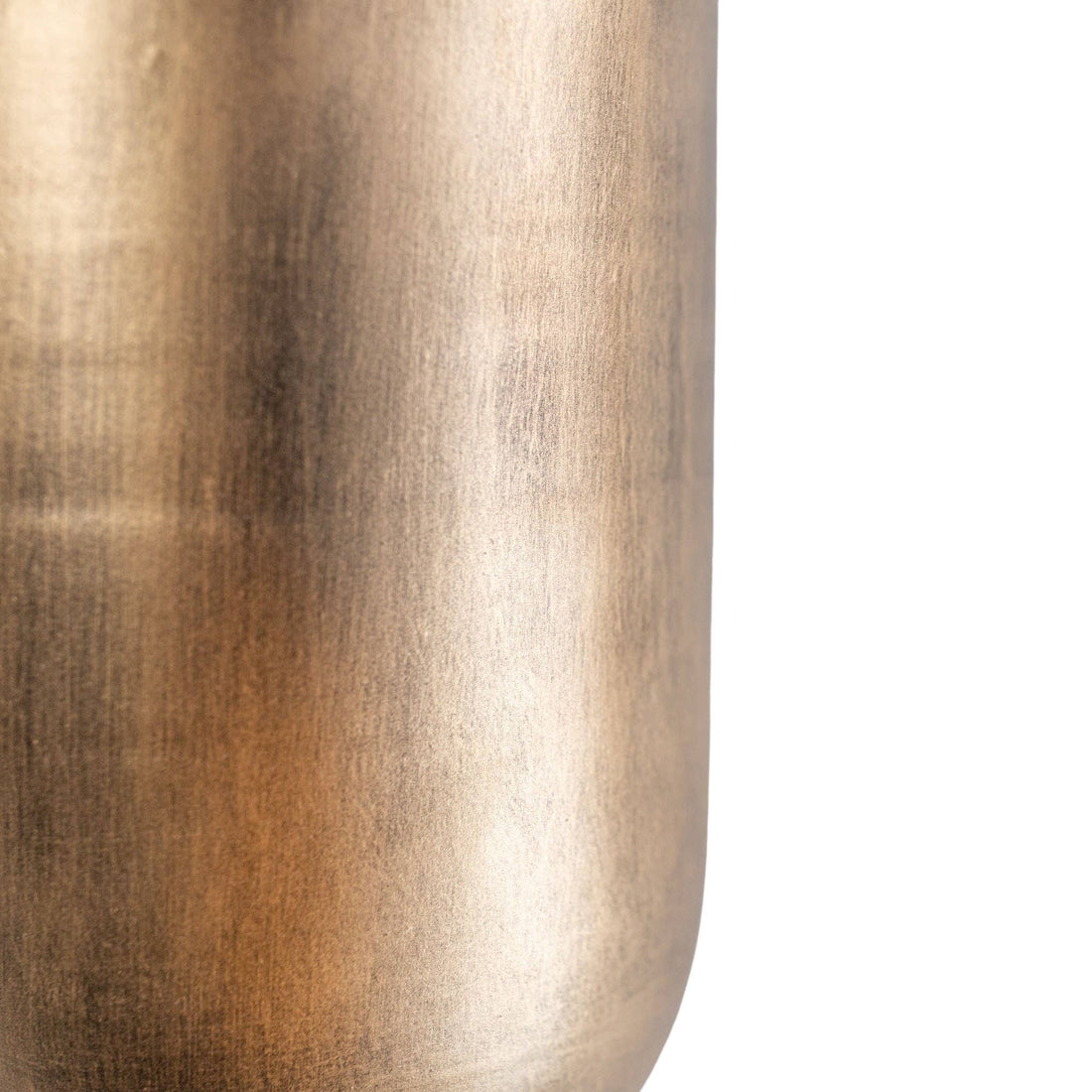 Set of 2 Brass Cylinder Wall Planter Pots