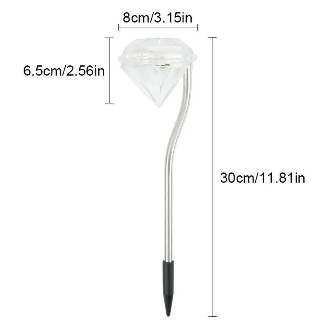 Diamond-Shaped Solar Garden Path Light