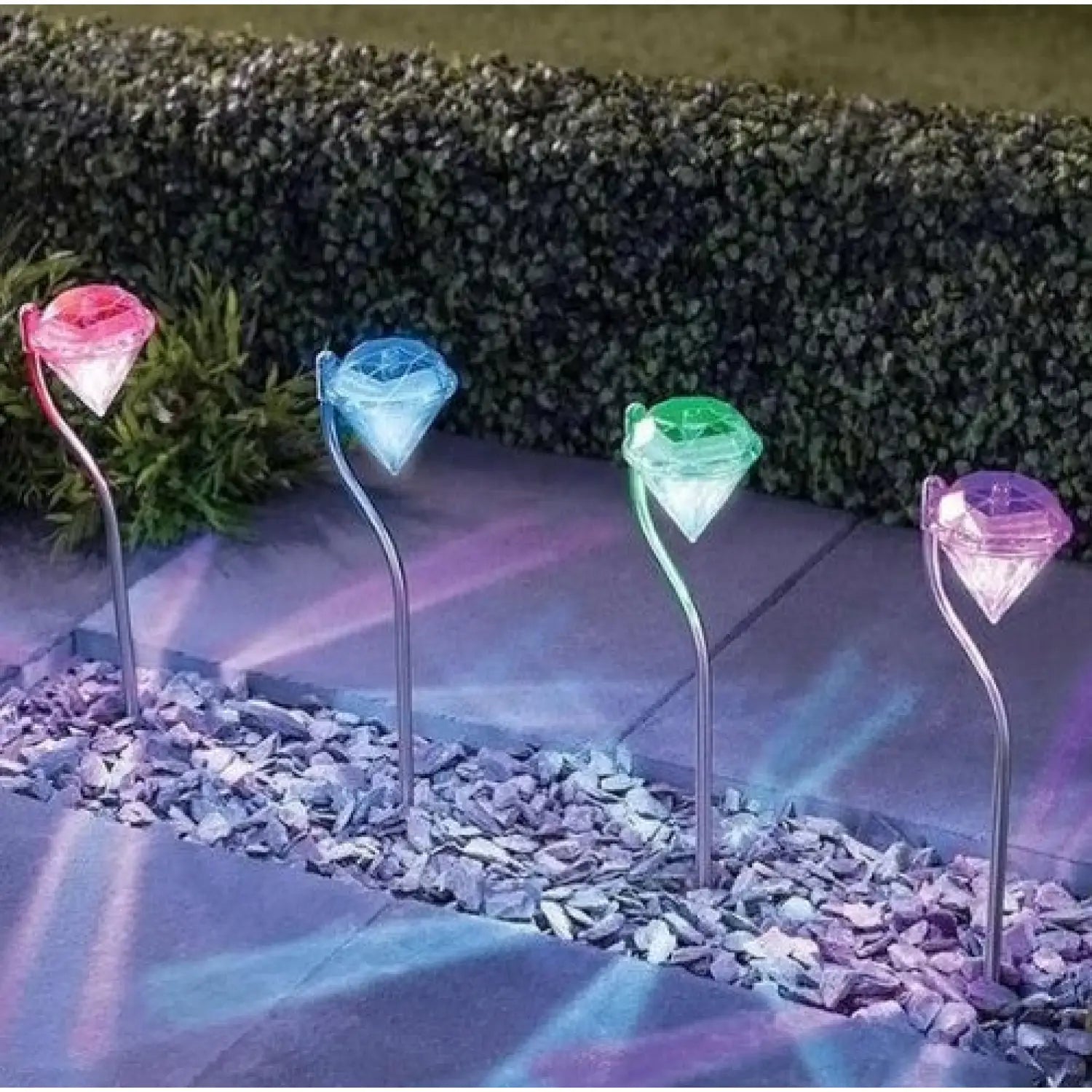 Diamond-Shaped Solar Garden Path Light