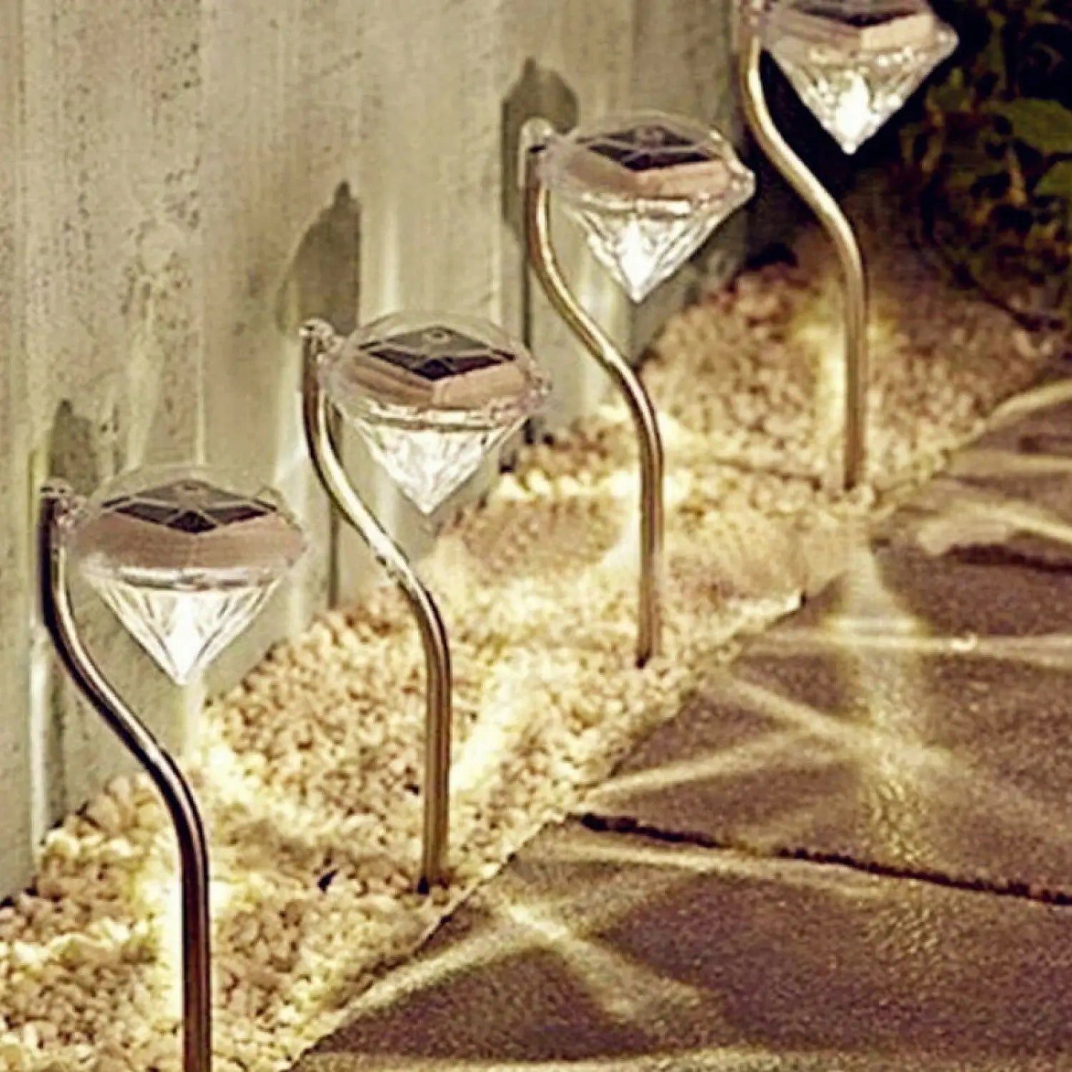 Diamond-Shaped Solar Garden Path Light