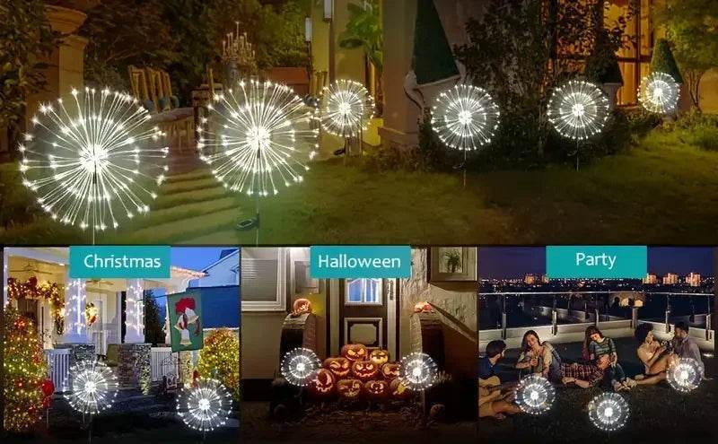 Solar Garden Waterproof Lights Fireworks Lights
