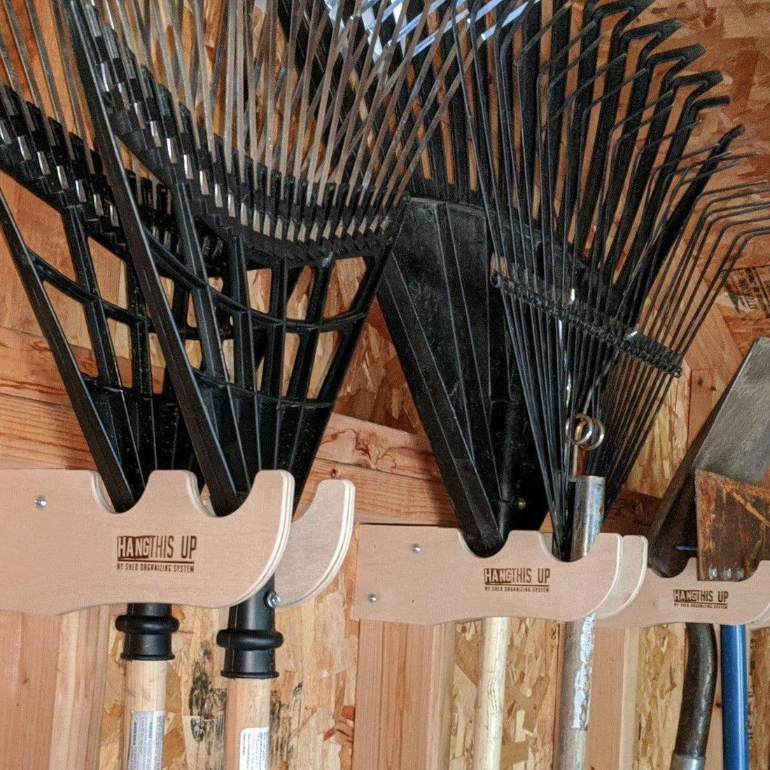 Garden Tool Organizer – Shed Storage Rack for Yard Tools