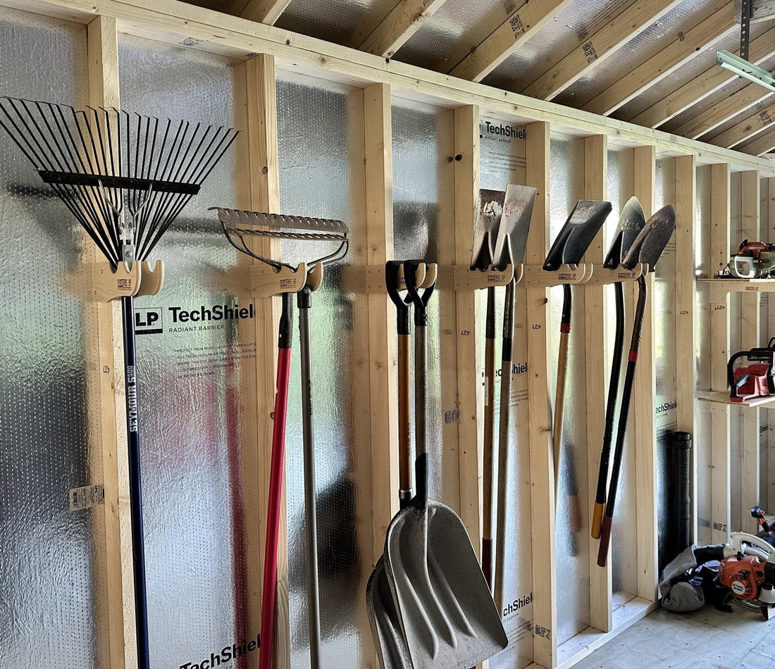 Garden Tool Organizer – Shed Storage Rack for Yard Tools