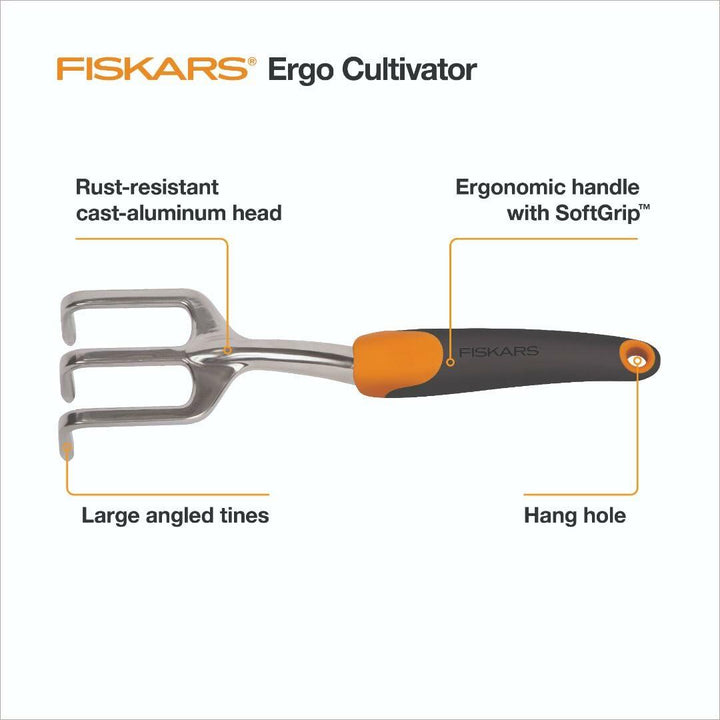 Fiskars Ergo 12" Heavy-Duty Garden Cultivator