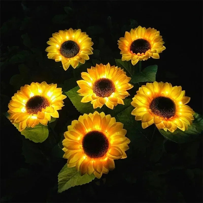DecorBites™ Sunflower Solar Garden Lights for Outdoor Decor