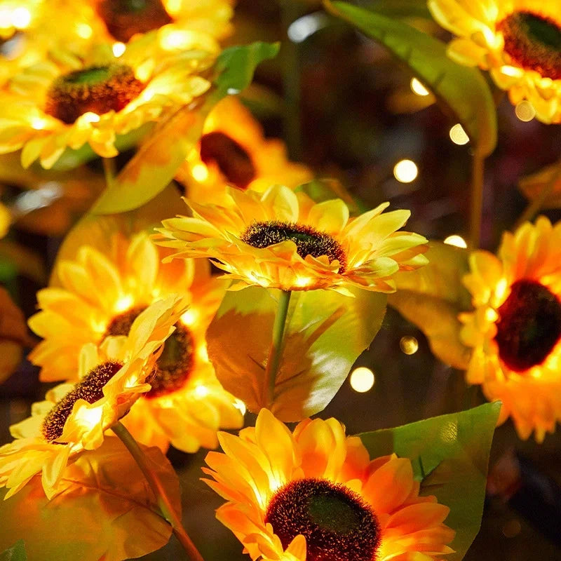 DecorBites™ Sunflower Solar Garden Lights for Outdoor Decor