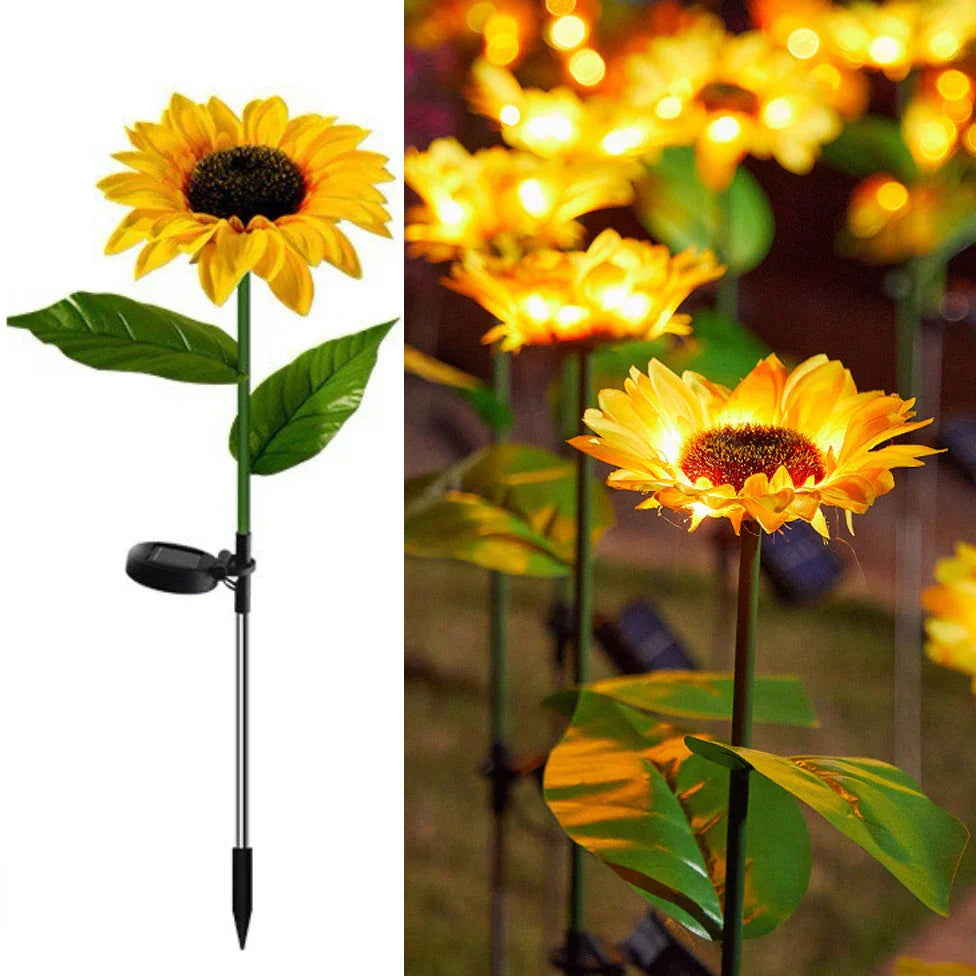 DecorBites™ Sunflower Solar Garden Lights for Outdoor Decor